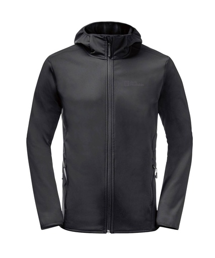 [JW207BLACS] Black, S (Hooded softshell jacket (NL) JW207) 