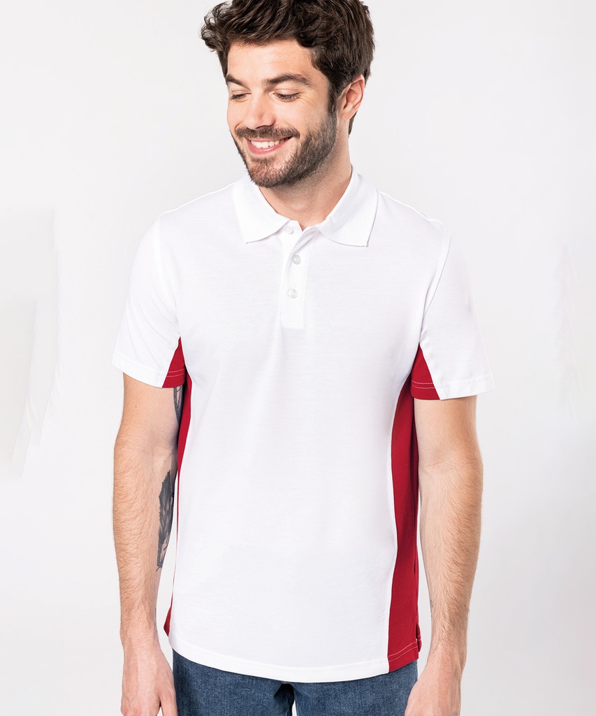 Flags short sleeve bi-colour polo shirt