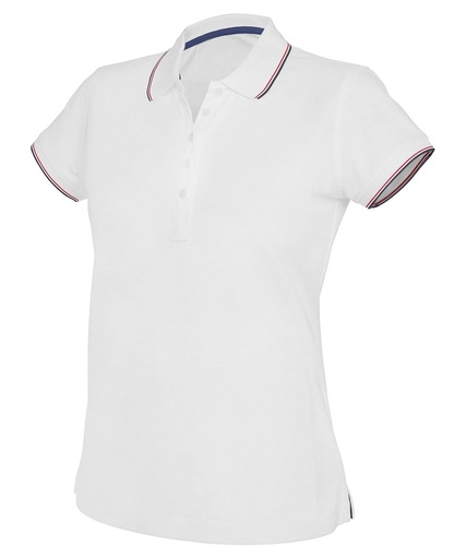 [KB251WHITXS] White, XS (Women's short sleeve polo shirt) 