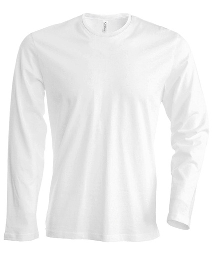 [KB359WHITS] White, S (Men's long-sleeved crew neck T-shirt) 
