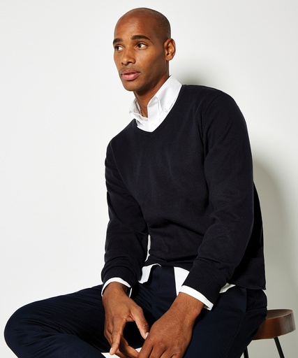 [KK352NAVYXS] Arundel v-neck sweater long sleeve (classic fit) (Navy, XS)