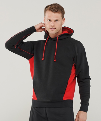 [LV335BKRDS] Pullover hoodie (Black/Red, S)