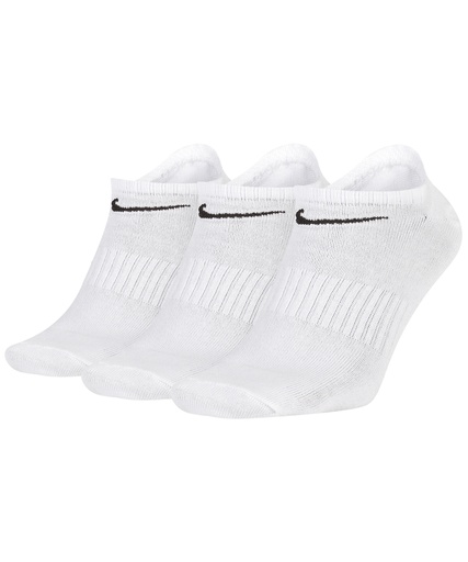 [NK185WHITS] Nike everyday lightweight no-show sock (3 pairs) (White, S)