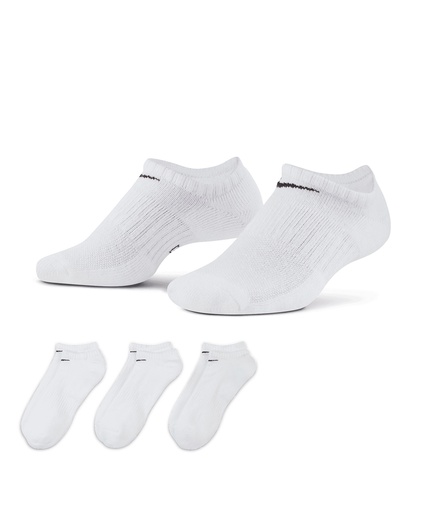 [NK360WHITS] Nike everyday cushioned no show socks (3 pairs) (White, S)