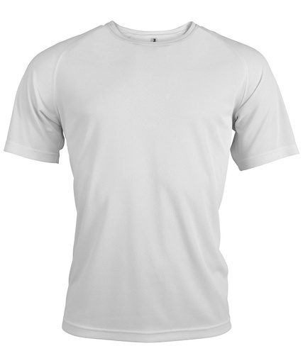 [PA438WHITS] White, S (Men's short-sleeved sports T-shirt) 