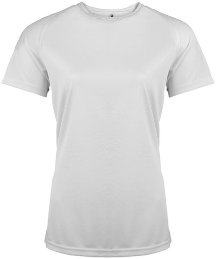 [PA439WHITS] White, S (Ladies' short-sleeved sports T-shirt) 