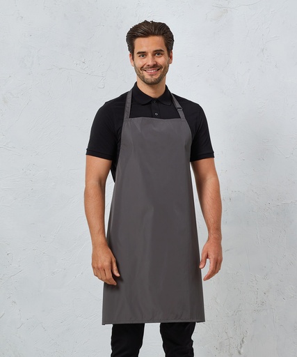 [PR115WHIT] Waterproof bib apron (White)