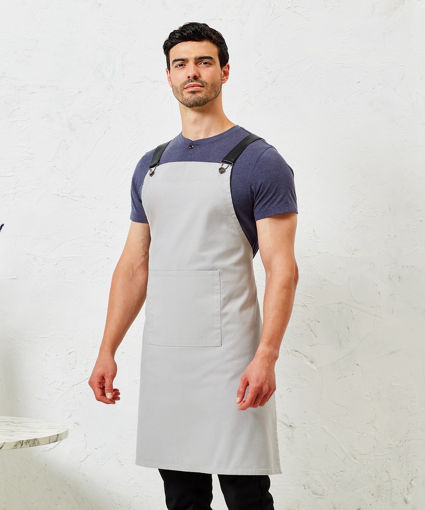 Cross back interchangeable apron straps