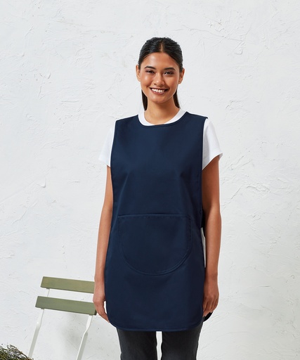 [PR172NAVYS] Long length pocket tabard (Navy, S)