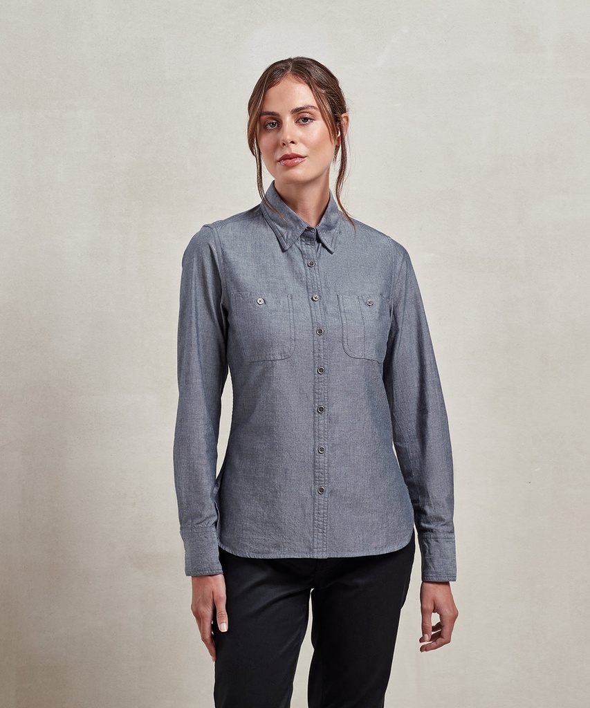 Womenís Chambray shirt, organic and Fairtrade certified