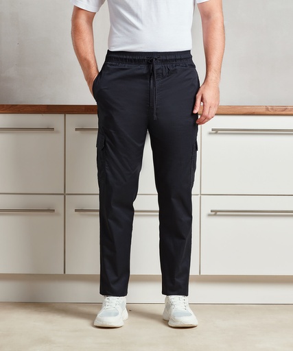 [PR555BLACXS] Chef's essential cargo pocket trousers (XS)