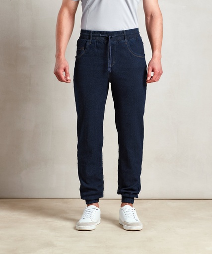 [PR556BKDEXS] Chef's artisan jogger bottoms (Black Denim, XS)