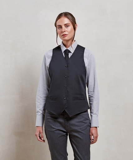 [PR621BLACS] Women's hospitality waistcoat (S)