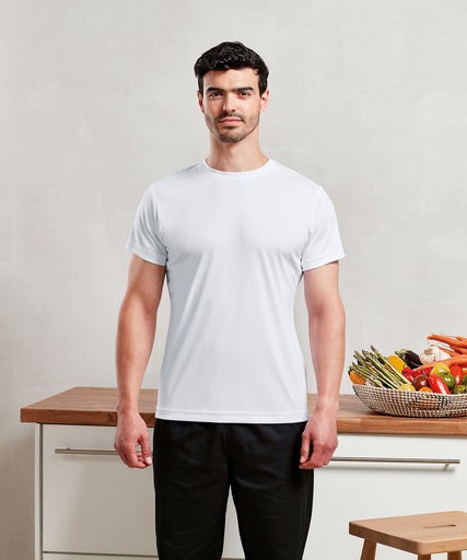 [PR649WHITXS] Chef's CoolcheckerÆ t-shirt (White, XS)