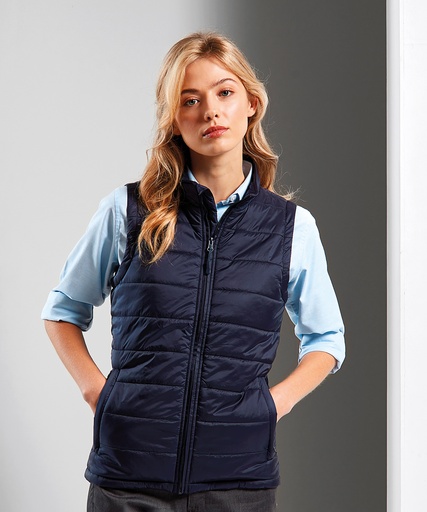 [PR815NAVYXS] Womenís ëRecyclightí padded gilet (Navy, XS)