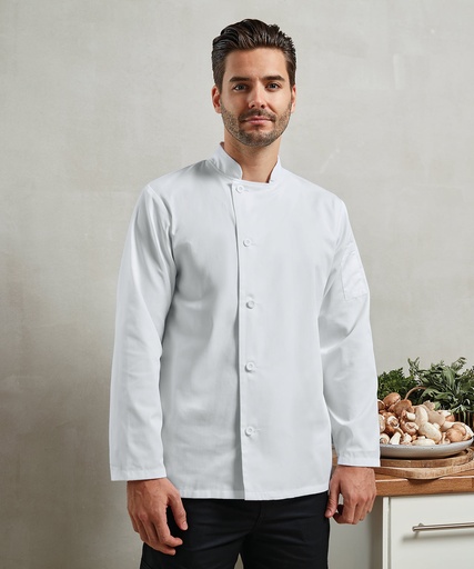 [PR901WHITXS] Chef's essential long sleeve jacket (White, XS)