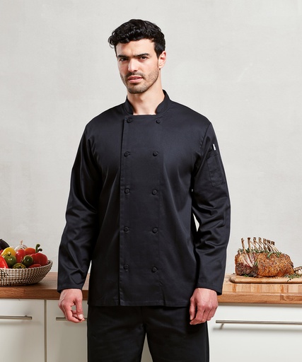 [PR903WHITXS] Chef's CoolcheckerÆ long sleeve jacket (White, XS)