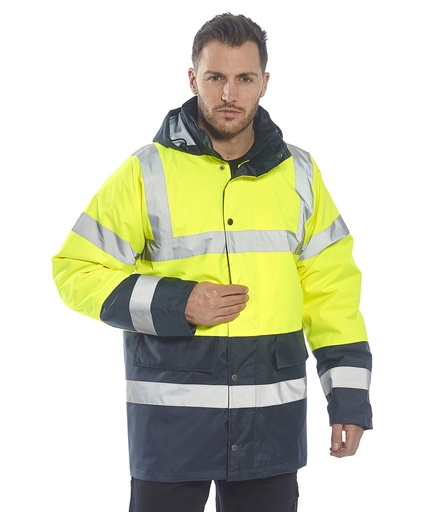 [PW022ORNYS] Hi-vis traffic jacket (S466/S467) (Orange/Navy, S)