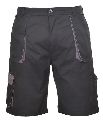 [PW025BLACS] Portwest Texo contrast shorts (TX14) (Black/Grey, S)