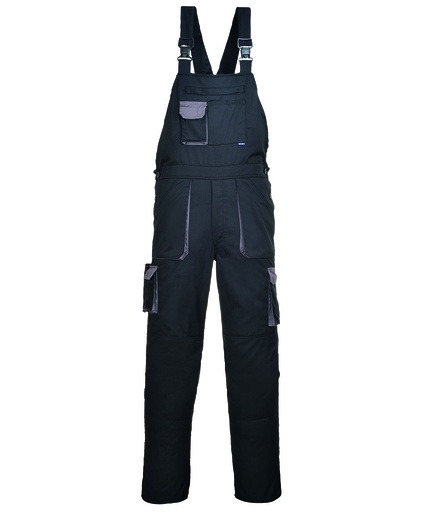 [PW050BKGYSR] Portwest Texo contrast bib and brace (TX12) (Black/Grey, S Reg)