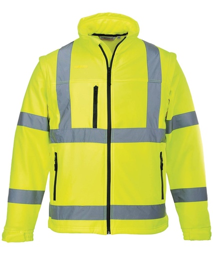 [PW092YELLS] Yellow, S (Hi-vis softshell jacket (3L) (S428)) 