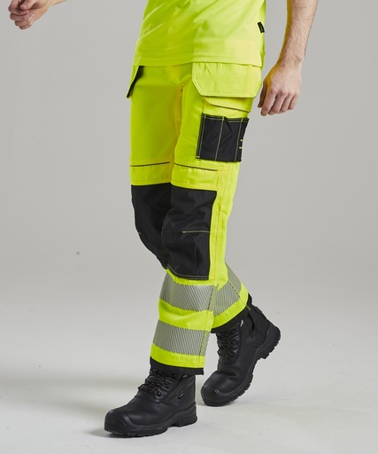 [PW367ORBK30R] PW3 Hi-vis holster work trousers (T501) regular fit (Orange/Black, 30 Reg)