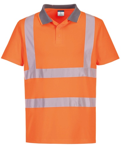 [PW410YELLS] Eco Hi-vis short sleeve polo (EC10) (Yellow, S)