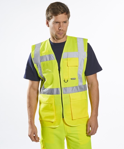 [PW924YELLXS] Hi-vis executive vest (S476) (Yellow, XS)