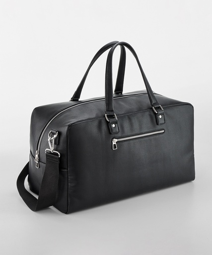 [QD778BLAC] Tailored luxe PU weekender