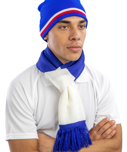 [R146XRBWH] Team scarf (Royal/White)