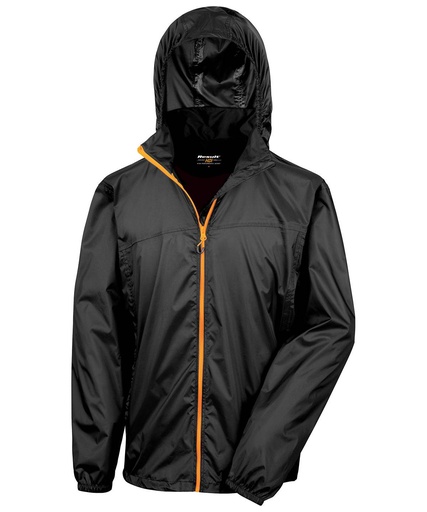 [R189XBKORXS] Black/Orange, XS (HDi quest lightweight stowable jacket R189X) 