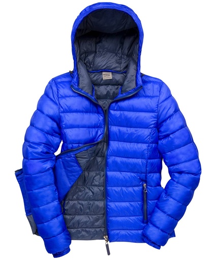 [R194FRBNYXS] Royal/Navy, XS (Women's Urban snow bird hooded jacket) 
