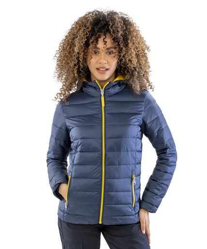 [R194FRBNYXS] Women's Urban snow bird hooded jacket (Royal/Navy, XS)