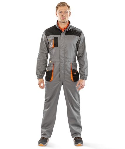 [R321XBGYOXS] Work-Guard lite coverall (Black/Grey/Orange, XS)