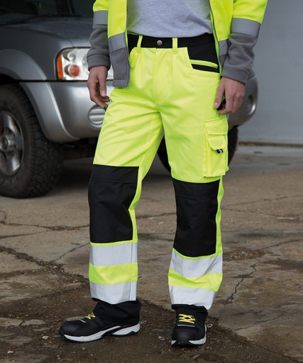 [R327XYELLXS] Safety cargo trousers (Yellow, XS)