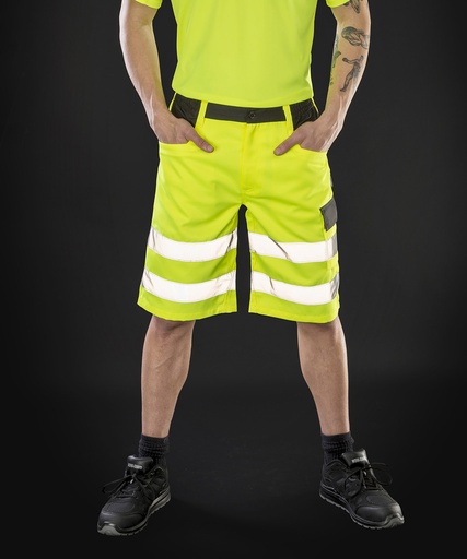 [R328XYELLXS] Safety cargo shorts (Yellow, XS)