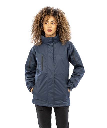 [R400FBKBKXS] Women's 3-in-1 journey jacket with softshell inner (Black/Black, XS)