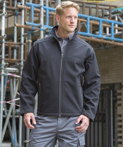 [R455MNAVYS] Treble stitch softshell (Navy, S)