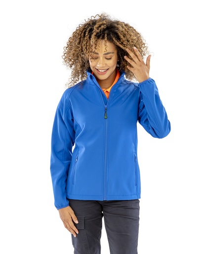 [R901FNAVYXS] Women's recycled 2-layer printable softshell jacket (Navy, XS)