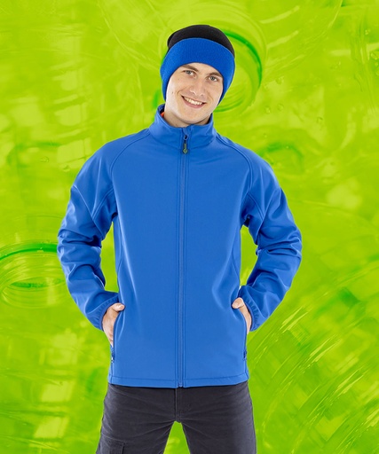 [R901MNAVYS] Men's recycled 2-layer printable softshell jacket (Navy, S)