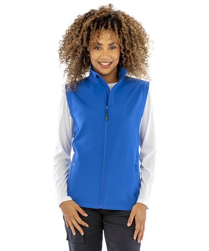 [R902FNAVYXS] Women's recycled 2-layer printable softshell bodywarmer (Navy, XS)