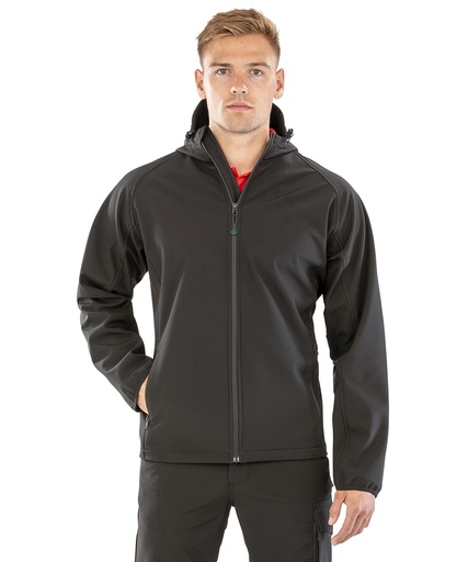 [R911MBLACS] Recycled 3-layer printable hooded softshell (S)