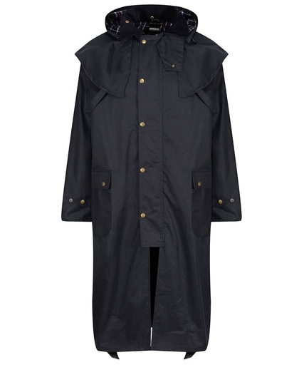 [RG172NAVYS] Navy, S (Cranbrook caped wax riding jacket) 