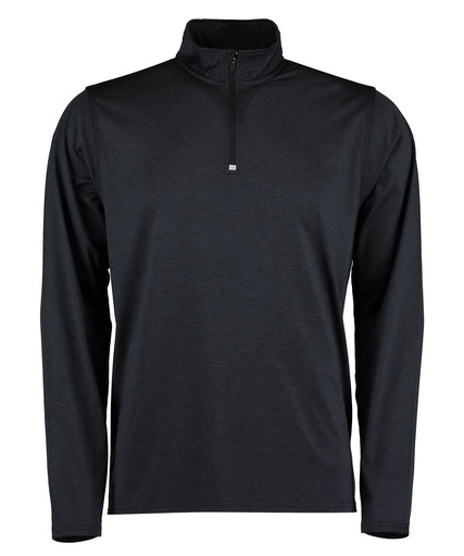 [RH006BKHEXS] Black Heather, XS (Hyper mid-layer ¼ zip Rhino skin performance top) 