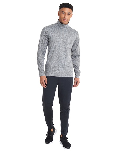 [RH006BKHEXS] Hyper mid-layer º zip Rhino skin performance top (Black Heather, XS)