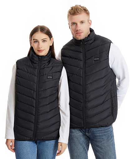 [RI019BLAC2XL] Eskimo unisex heated padded gilet (2XL)