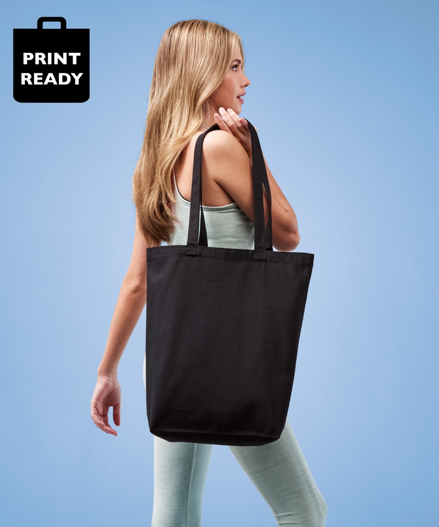 Recycled premium canvas ëflat baseí shopper