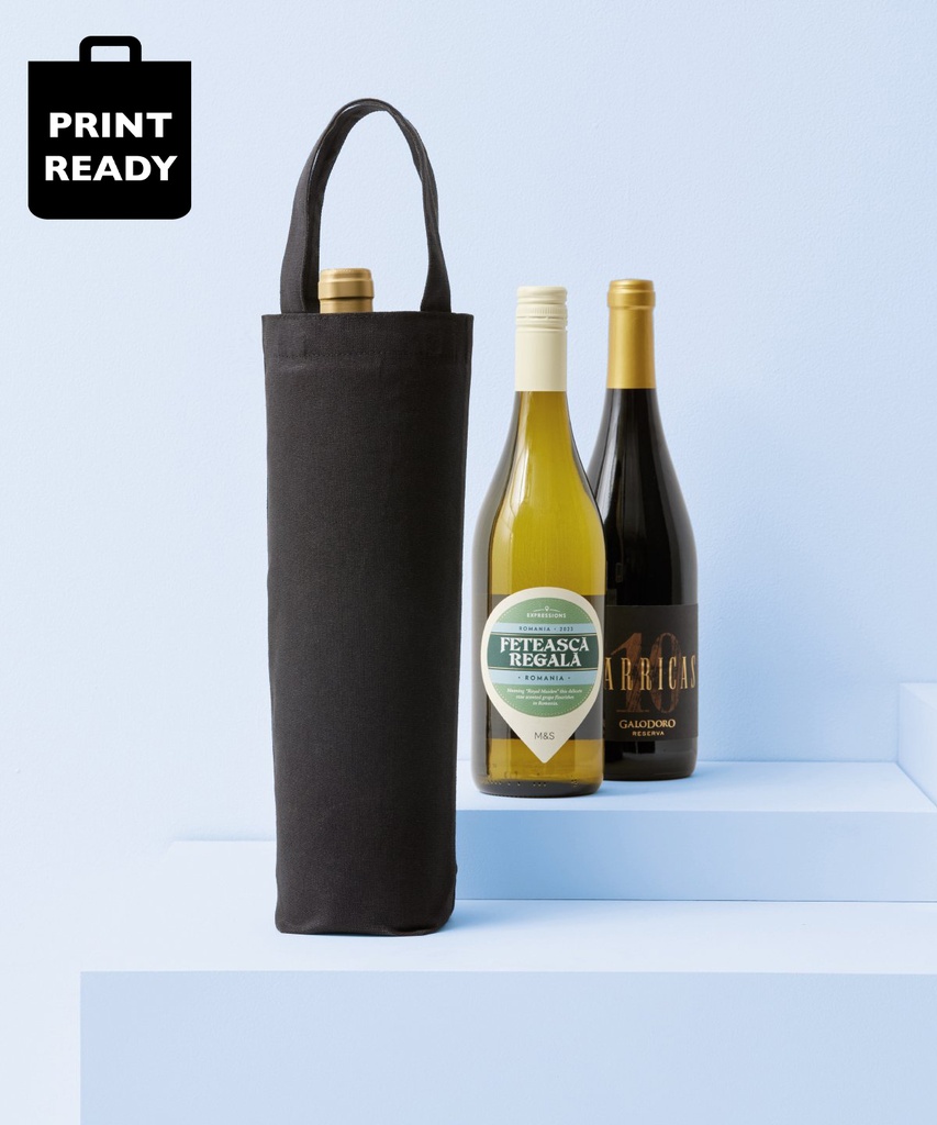 Recycled premium canvas bottle bag