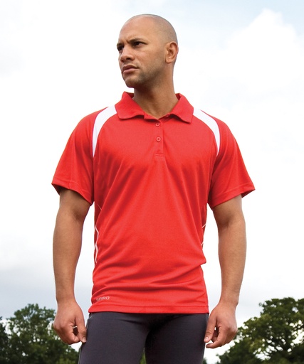 [S177MWHRDS] Spiro team spirit polo (White/Red, S)