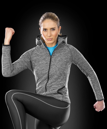 [S245FGYBKXS] Women's microfleece hoodi (XS)